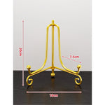 Plate Display Stand Metal Tripod Non-Slip Feet