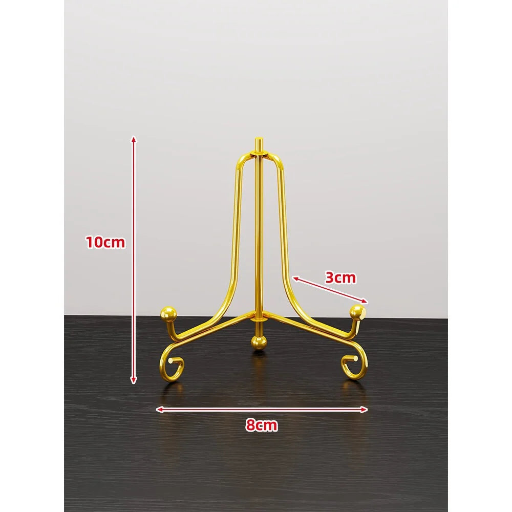 Plate Display Stand Metal Tripod Non-Slip Feet