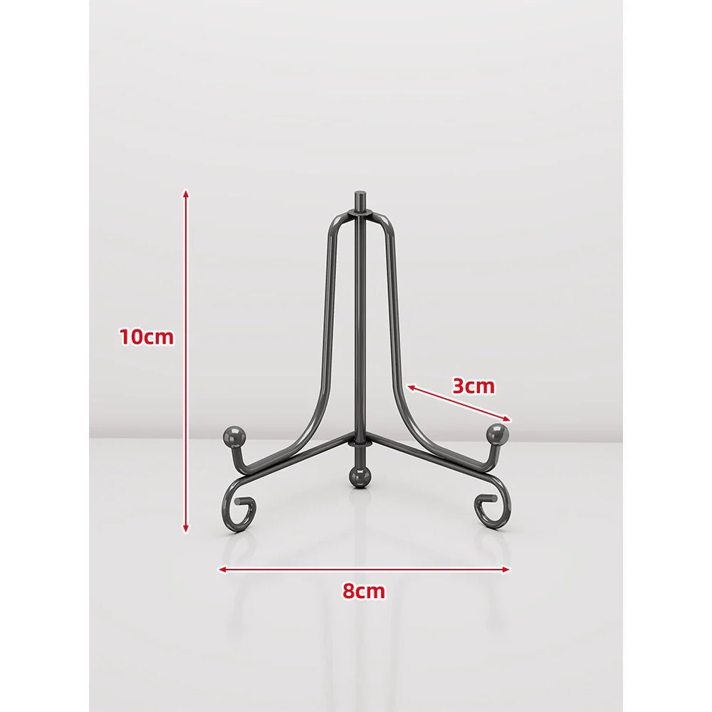 Plate Display Stand Metal Tripod Non-Slip Feet