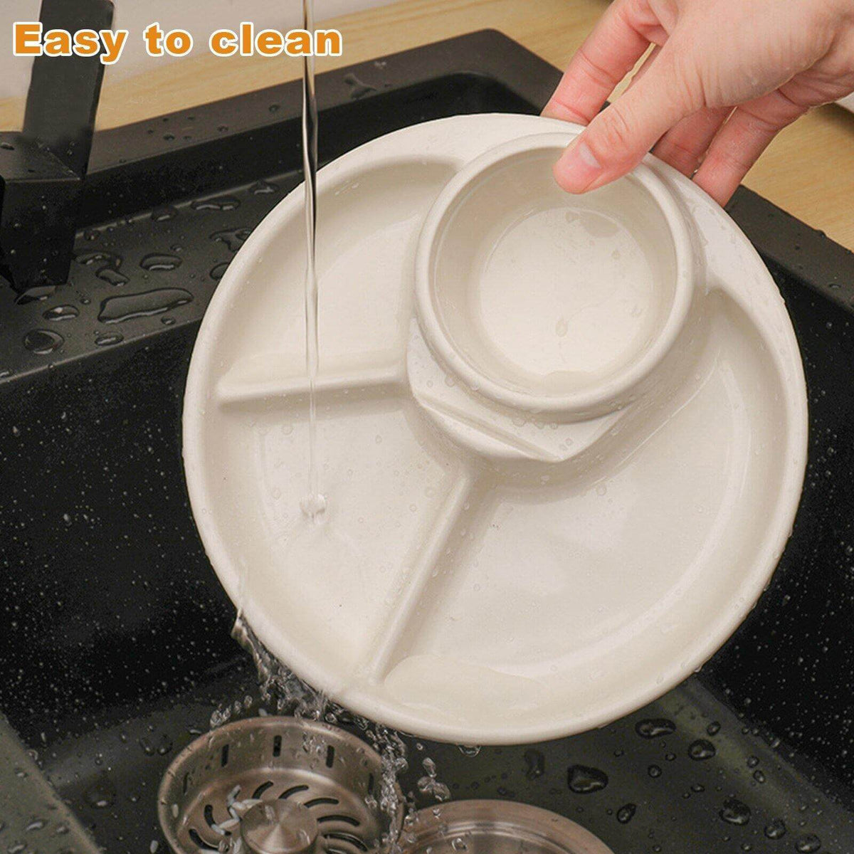 Plate Divided Portion Control Microwave & Dishwasher Safe