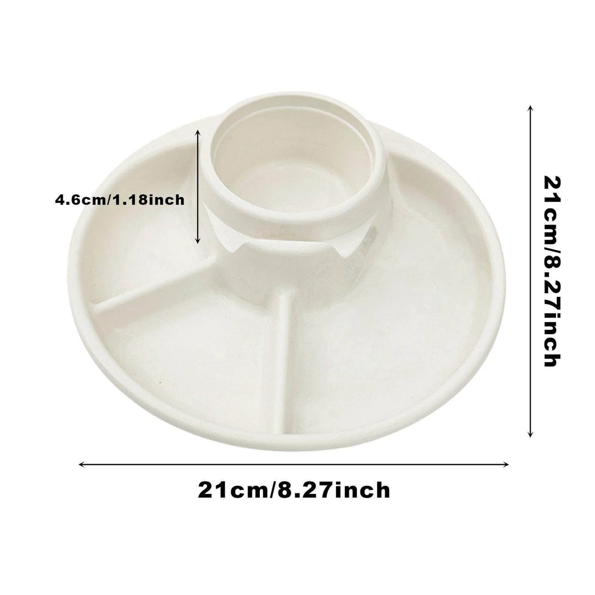 Plate Divided Portion Control Microwave & Dishwasher Safe
