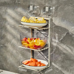Plate Rack Wall-Mounted Foldable 3-Tier