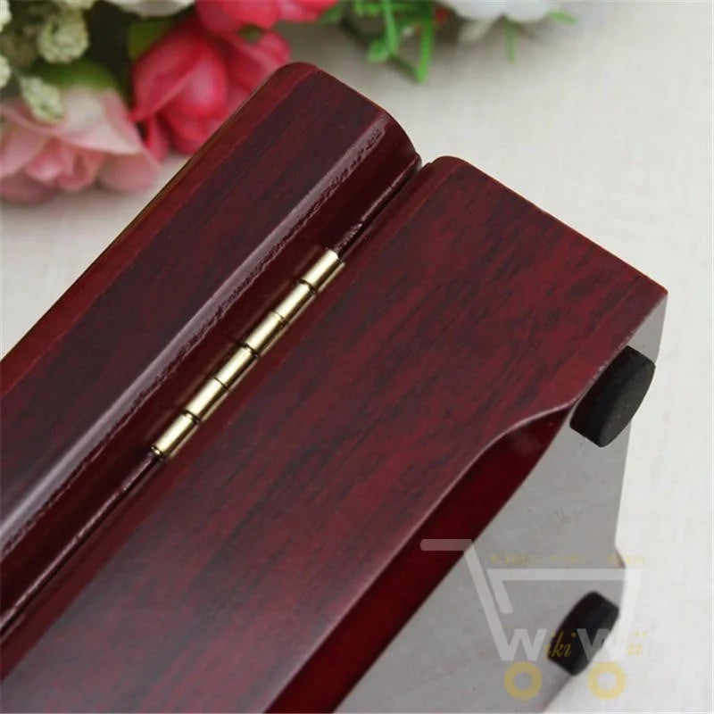 Playing Card Deck 24K Gold Plated Wood Display Box