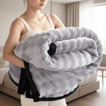 Plush Fleece Blanket Double-Sided Warm Lightweight Machine Washable