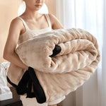 Plush Fleece Blanket Double-Sided Warm Lightweight Machine Washable