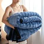 Plush Fleece Blanket Double-Sided Warm Lightweight Machine Washable