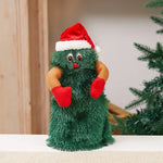 Plush Santa Figure Soft & Durable Fabric Battery-Free Bells