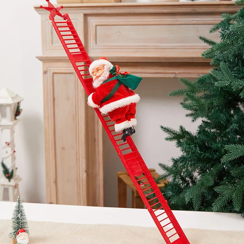 Plush Santa Figure Soft & Durable Fabric Battery-Free Bells