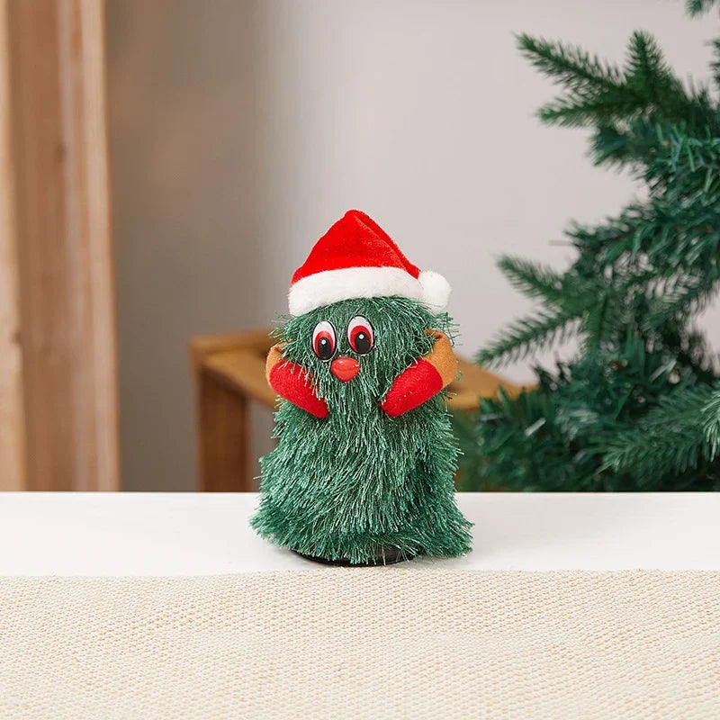 Plush Santa Figure Soft & Durable Fabric Battery-Free Bells