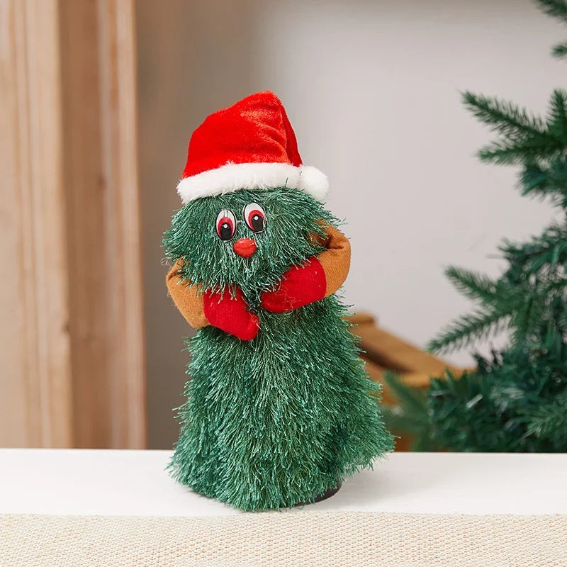 Plush Santa Figure Soft & Durable Fabric Battery-Free Bells