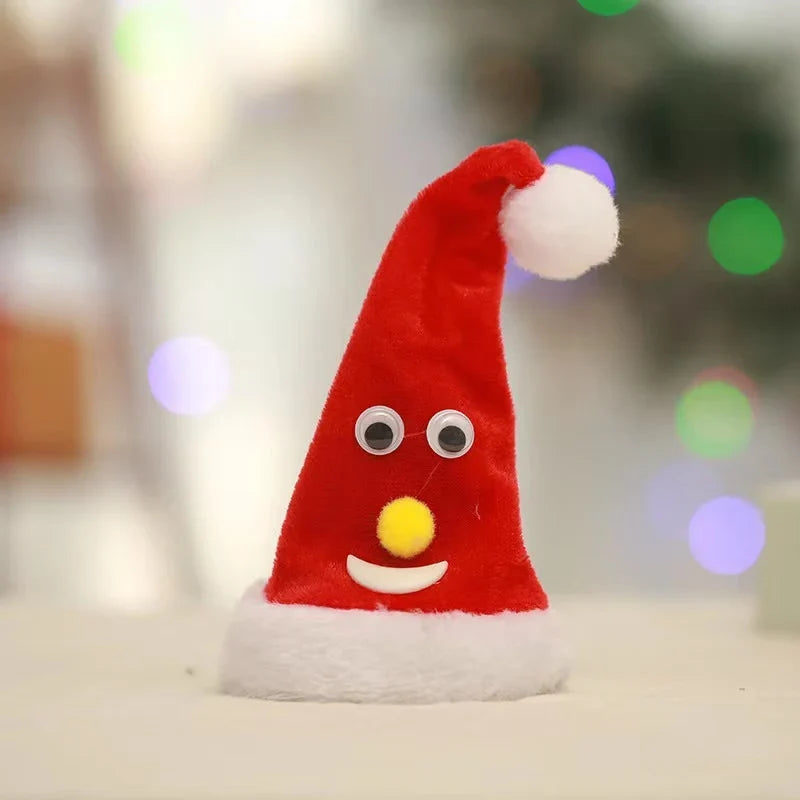 Plush Santa Figure Soft & Durable Fabric Battery-Free Bells