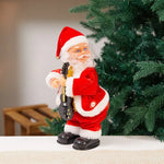 Plush Santa Figure Soft & Durable Fabric Battery-Free Bells