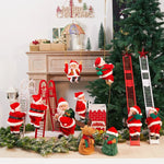 Plush Santa Figure Soft & Durable Fabric Battery-Free Bells