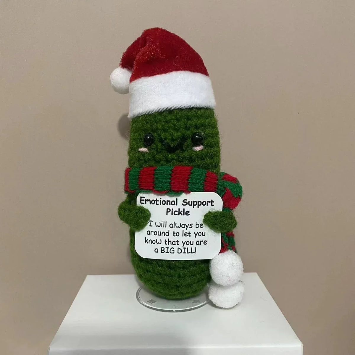 Plush Toy Smiling Santa Hat & Scarf