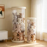 Plush Toy Storage Organizer Transparent Vertical Space-Saving