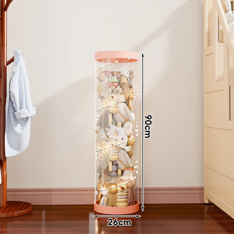 Plush Toy Storage Organizer Transparent Vertical Space-Saving