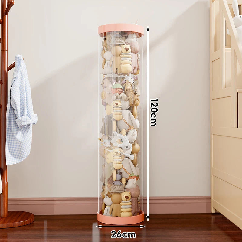 Plush Toy Storage Organizer Transparent Vertical Space-Saving