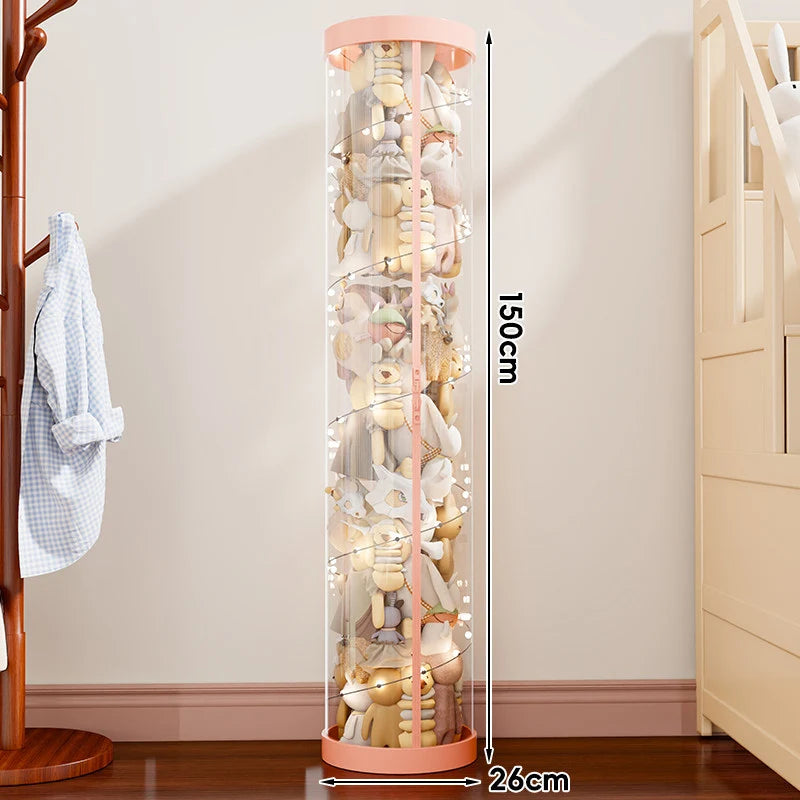 Plush Toy Storage Organizer Transparent Vertical Space-Saving