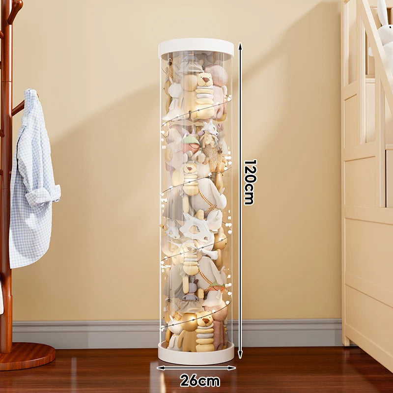 Plush Toy Storage Organizer Transparent Vertical Space-Saving