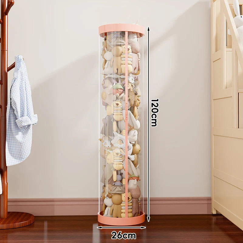 Plush Toy Storage Organizer Transparent Vertical Space-Saving