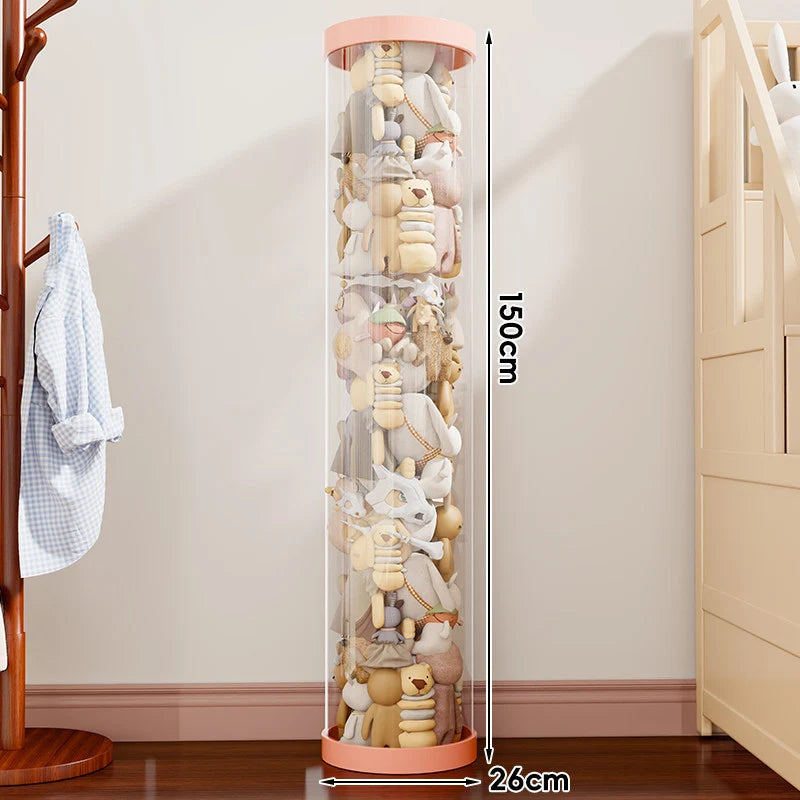 Plush Toy Storage Organizer Transparent Vertical Space-Saving