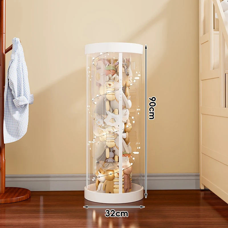 Plush Toy Storage Organizer Transparent Vertical Space-Saving