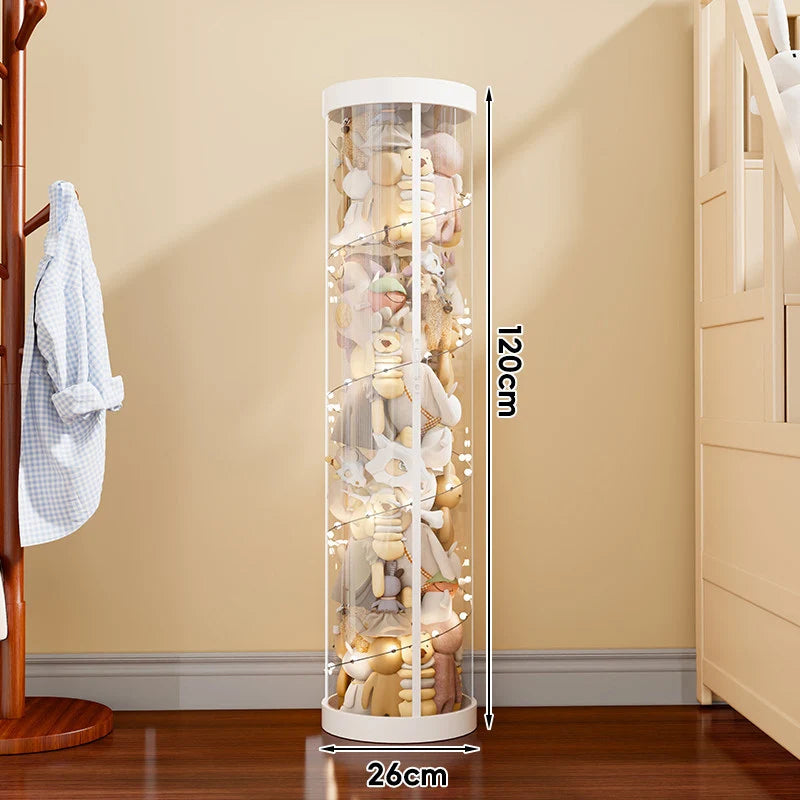 Plush Toy Storage Organizer Transparent Vertical Space-Saving