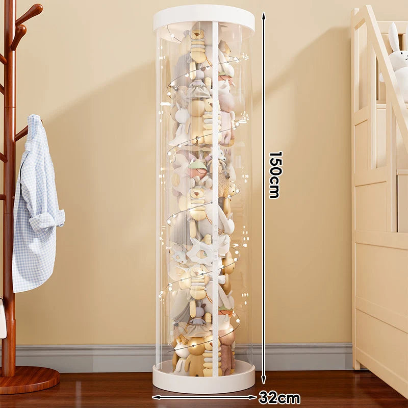 Plush Toy Storage Organizer Transparent Vertical Space-Saving