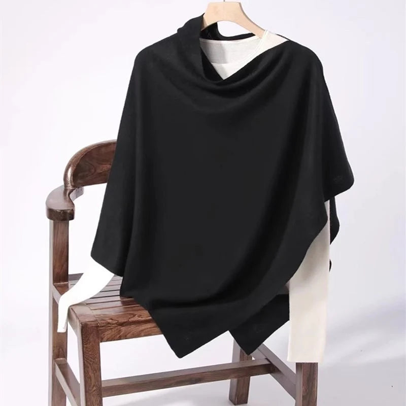 Poncho Merino Wool Lightweight Temperature-Regulating Warmth