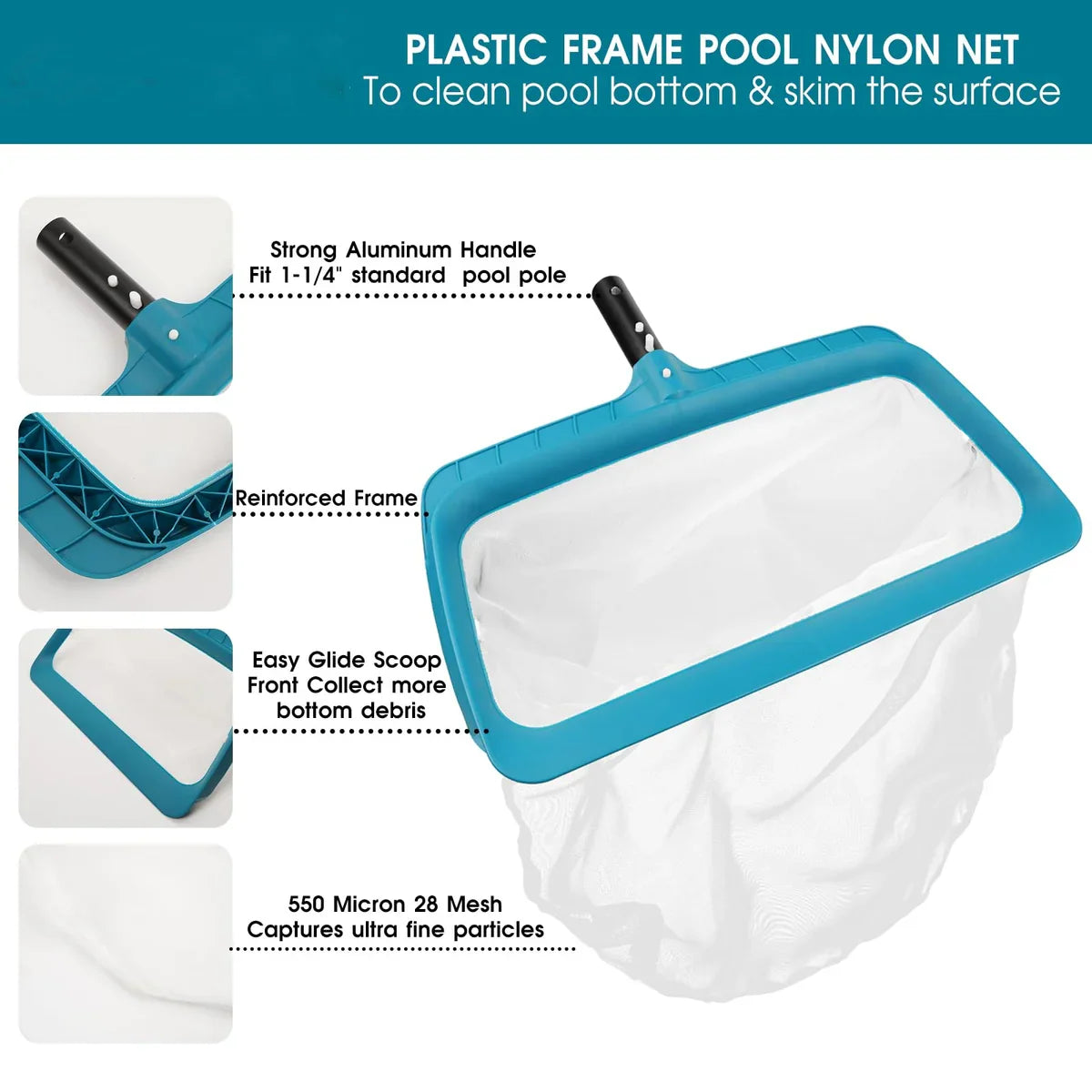 Pool Skimmer Net Deep Nylon Mesh Bag