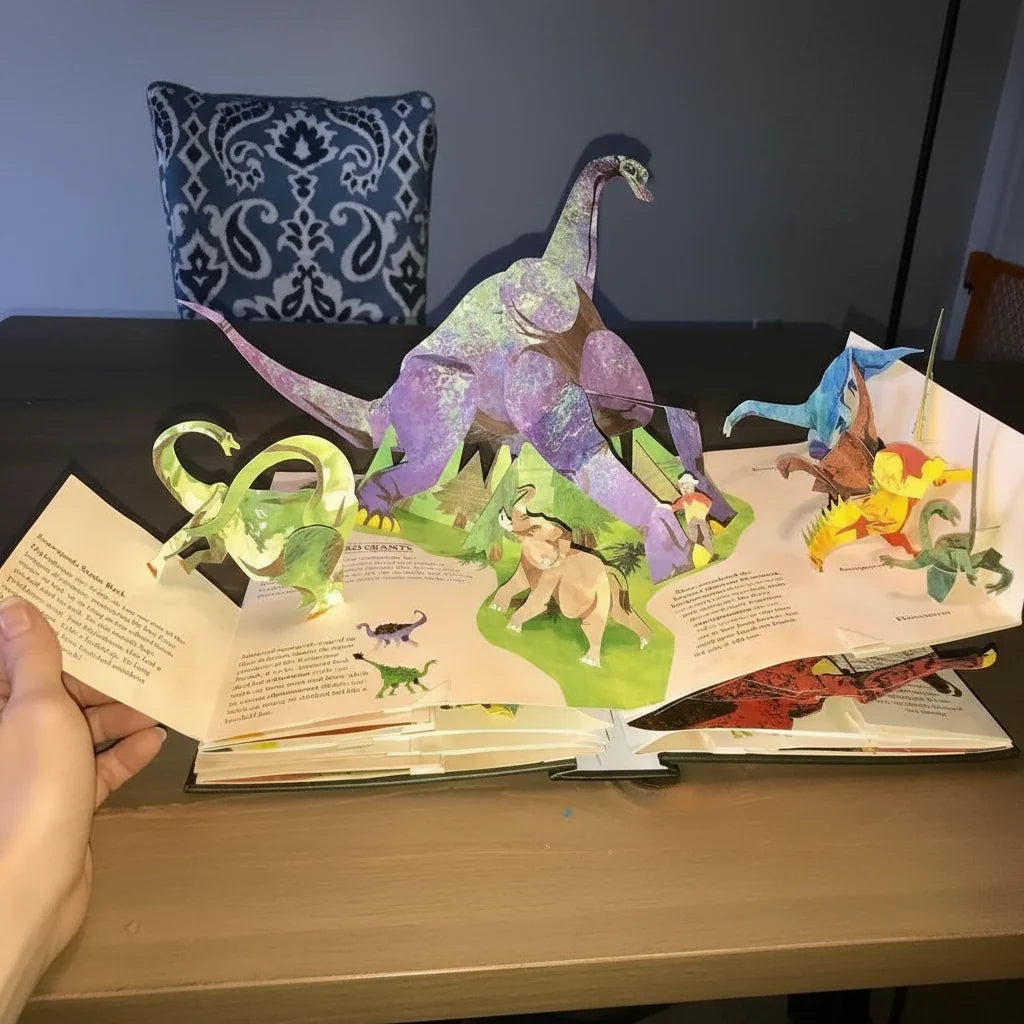Pop-Up Book 3D Dinosaur Scenes Sturdy Pages