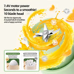 Portable Blender USB Rechargeable Ice-Crushing Blades