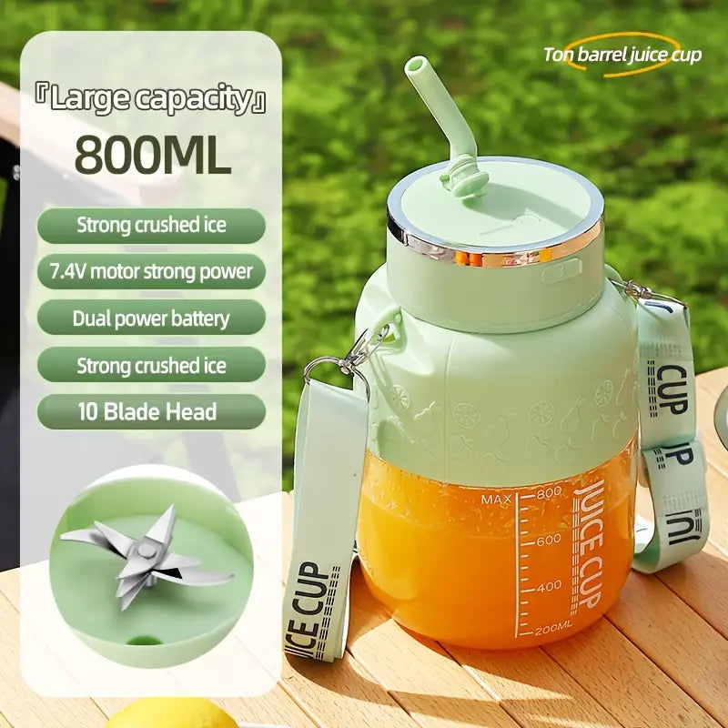 Portable Blender USB Rechargeable Ice-Crushing Blades