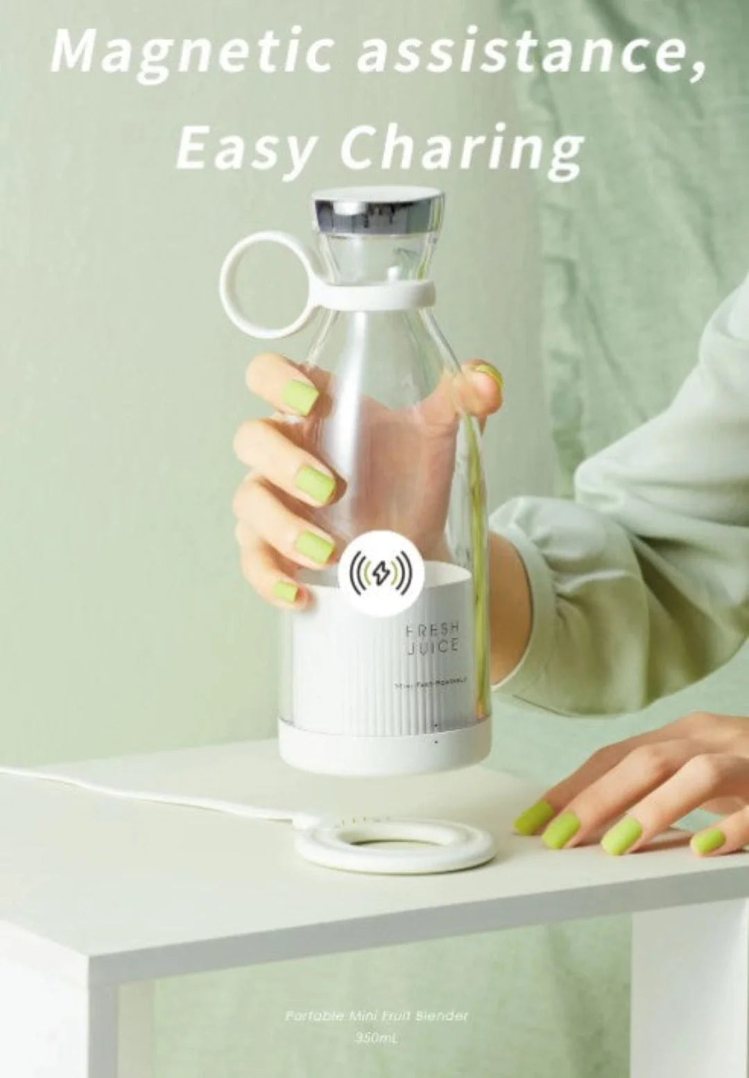 Portable Blender USB Rechargeable Multi-Blade 11.8 Fl Oz