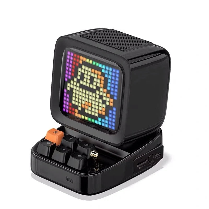 Portable Bluetooth Speaker Retro Pixel Design 8-Hour Battery