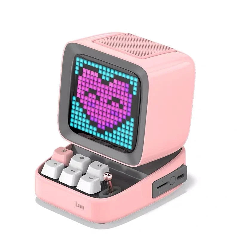 Portable Bluetooth Speaker Retro Pixel Design 8-Hour Battery