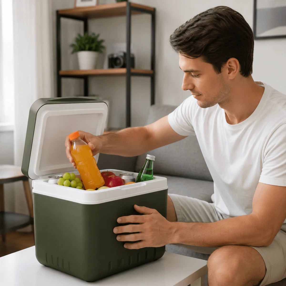 Portable Cooler Box Cooling & Warming Portable Design