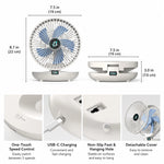 Portable Desk Fan USB Rechargeable 3 Speed 36-Hour Battery