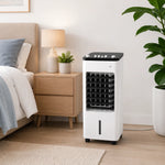 Portable Evaporative Air Cooler Fan & Humidifier With Caster Wheels
