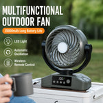 Portable Fan 20,000mAh Rechargeable Remote Control LED Light