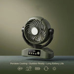 Portable Fan 20,000mAh Rechargeable Remote Control LED Light