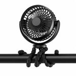 Portable Fan Flexible Tripod Legs USB-C Rechargeable Quiet Operation