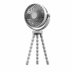 Portable Fan Flexible Tripod Legs USB-C Rechargeable Quiet Operation
