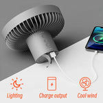 Portable Fan Rechargeable Power Bank Foldable Tripod
