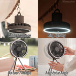 Portable Fan Rechargeable Power Bank Foldable Tripod