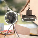 Portable Fan Rechargeable Power Bank Foldable Tripod