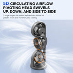 Portable Fan Three-Head USB-Rechargeable Five-Speed