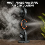 Portable Fan Three-Head USB-Rechargeable Five-Speed