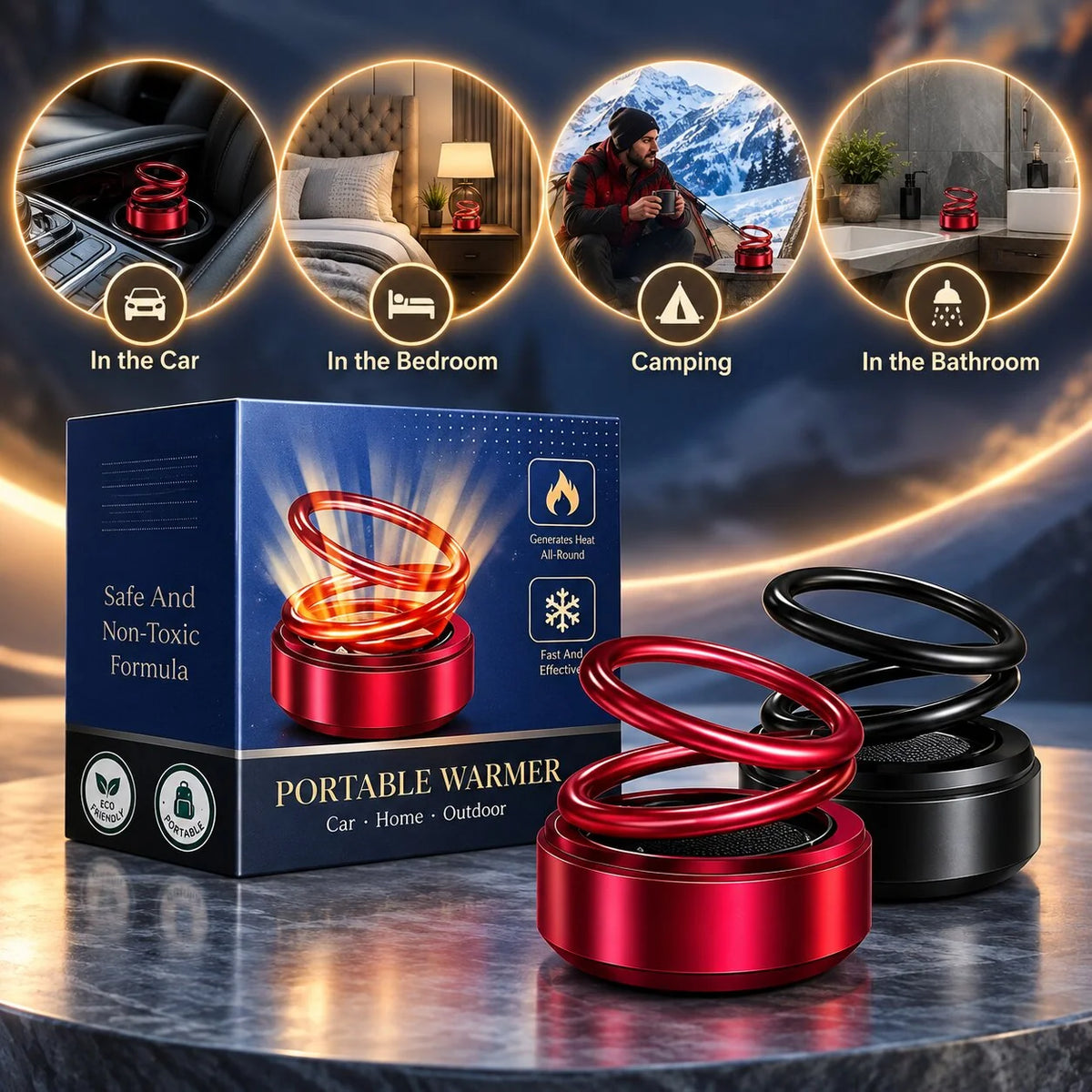 Portable Heater Flameless No Electricity or Gas