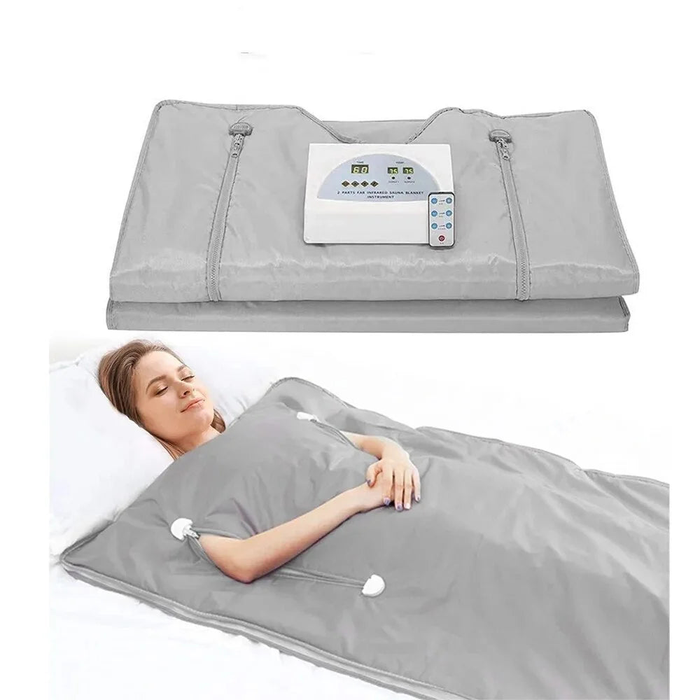 Portable Infrared Sauna Blanket Medical-Grade Adjustable Temperature & Reflective Stripes
